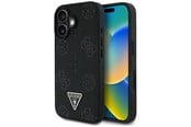 Mobile - Covers & Cases - GUESS Grained Hot Stamp Peony Triangle Logo MagSafe Case for iPhone 16 - Black - 3666339427528