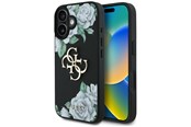 Mobile - Covers & Cases - GUESS Grained Roses Big 4G logo case for iPhone 16 - black - 3666339426927