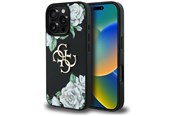 Mobile - Covers & Cases - GUESS Grained Roses Big 4G logo case for iPhone 16 Pro Max - black - 3666339426958