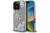 Mobile - Covers & Cases - GUESS Grained Roses Big 4G Logo iPhone 16 Pro Max Case - Purple - 3666339427252