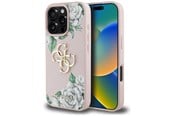 Mobile - Covers & Cases - GUESS Grained Roses Big 4G logo iPhone 16 Pro case - pink - 3666339427092