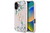 Mobile - Covers & Cases - GUESS Grained Roses Big 4G logo iPhone 16 case - pink - 3666339427078