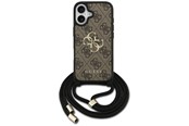 Mobile - Covers & Cases - GUESS 4G Big Logo Cord Stap Crossbody Case for iPhone 17 - Brown - 3666339526771