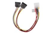 Strömkabel (intern) - Lanberg - power adapter - 4 PIN internal power to SATA power - 30 cm - CA-HDSA-11CU-0030