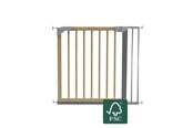 Babyvård - BabyDan Designer Gate med 2 förlängare, nature/ silver - 501242