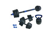 Sport & Fitness - ASG Vægtsæt 30 kg. Black/Blue - ASG4520BLACKONE SIZE