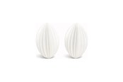 Decoration - Simiu - Julhänge - 6 cm - Oval - Silkesvit - 2-pack - 5714255018967