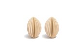Decoration - Simiu - Julhänge - 6 cm - Oval - Beige - 2-pack - 5714255018974