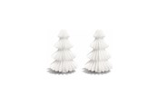 Decoration - Simiu - Julupphängning - 6 cm - Granträd - Silkesvit - 2-pack - 5714255019049