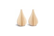 Decoration - Simiu - Julhänge - 6 cm - Droppe - Beige - 2-pack - 5714255018936