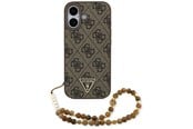 Mobile - Covers & Cases - GUESS 4G Strap Triangle Logo MagSafe case for iPhone 17 - brown - 3666339526504