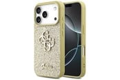 Mobile - Covers & Cases - GUESS Fixed Glitter Big 4G case for iPhone 17 Pro - gold - 3666339492199