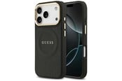 Mobile - Covers & Cases - GUESS Peony Hot Stamp MagSafe Case for iPhone 17 Pro - Black - 3666339519698