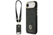 Mobile - Covers & Cases - GUESS 4G Strass Logo & Big Strap Metal Buttons MagSafe Case for iPhone Air - Black - 3666339550813