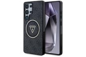 Mobile - Covers & Cases - GUESS 4G Glitter Triangle Buttons MagSafe Case for Samsung Galaxy S25 Ultra Black - 3666339449582
