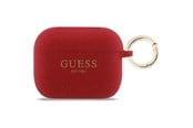 Mobile - Covers & Cases - GUESS Silicone Glitter Ring Case for AirPods Pro 3 - Red and Glitter - 3666339577476