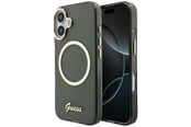 Mobile - Covers & Cases - GUESS IML Script Metal MagSafe Case for iPhone 17 - Black - 3666339583002