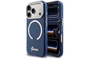 Mobile - Covers & Cases - GUESS IML Script Metal MagSafe Case for iPhone 17 Pro - Blue - 3666339583828