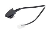 Nätverkskabel - S-Impuls phone cable - 10 m - black - Svart - 10m - 70002-10