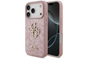 Mobile - Covers & Cases - GUESS Fixed Glitter Big 4G Case for iPhone 17 Pro / 18 Pro - Pink - 3666339673550