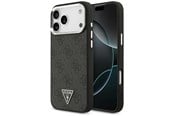 Mobile - Covers & Cases - GUESS 4G Triangle Logo MagSafe Case for iPhone 17 Pro Max / 18 Pro Max - Black & Silver - 3666339682415