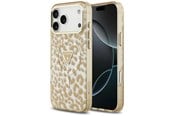 Mobile - Covers & Cases - GUESS IML Leopard Glitter Triangle Logo MagSafe Case for iPhone 17 Pro / 18 Pro - Brown - 3666339655341
