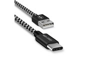 USB-kabel - SiGN Skin USB-C Cable 2.1A - 1.5m - Black/White - SNCAB-C15M