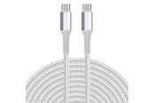 USB-kabel - SiGN USB-C to USB-C charging cable 60W/3A - 5m - White - SNCAB-CC5M