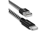 USB-kabel - SiGN Skin Lightning Cable 2.4A - 3m - Black/White - SNCAB-L3M