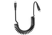 USB-kabel - SiGN 60W Coiled USB-C to USB-C Fast Charging Car Cable - Black - SNCAB-SPRING60W
