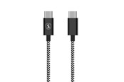 USB-kabel - SiGN Skin USB-C to USB-C Cable 2.1A - 2m - Black/White - SNCAB-UU2M