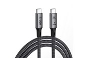 USB-kabel - SiGN USB4 Thunderbolt 4 USB-C to USB-C Cable - 40Gbps - 8K 60Hz - 100W - 1.8m - Black/Grey - SN-CC100W