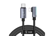 USB-kabel - SiGN USB-C to Lightning Cable 2m - 20W - Black - SN-CC-200C