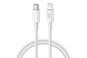 USB-kabel - SiGN USB-C to Lightning Cable 2.4A - 1m - White - SN-LU1M