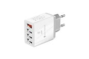 Mobile - Adapters & Chargers - SiGN Fast charger 4xUSB-A - PD & QC 3.0 - 33W - White - SN-A4P
