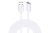 USB-kabel - SiGN USB-A extension cable 2m - white - SN-EXA-2M