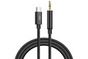 Ljudkabel - SiGN USB-C to AUX 3.5mm Audio/Sound cable - 1m - Black/Nylon - SAS6450B