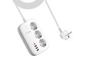 Smarta Hem - SiGN Smart WiFi Outlet 3xEU + 3xUSB - 1xUSB-C - 1.5m 30W - White - SNSM-WIFIPOWER