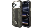 Mobile - Covers & Cases - GUESS 4G with Stripe Round and Classic Logos MagSafe Case for iPhone 17 Pro / 18 Pro - Brown - 3666339652548