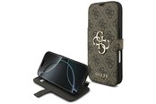 Mobile - Covers & Cases - GUESS Book 4G Metal Logo Case for iPhone 18 Pro / 17 Pro - Brown - 3666339673635