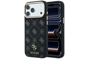 Mobile - Covers & Cases - GUESS Peony 4G Small Logo MagSafe Case for iPhone 17 Pro Max / 18 Pro Max - Black - 3666339654115