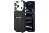 Mobile - Covers & Cases - GUESS Saffiano Peony & Ring MagSafe case for iPhone 17 Pro / 18 Pro - black - 3666339654504