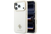 Mobile - Covers & Cases - GUESS Saffiano Small 4G & Classic Logo MagSafe case for iPhone 17 Pro Max / 18 Pro Max - beige - 3666339652791