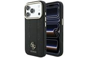 Mobile - Covers & Cases - GUESS Stripe Peony 4G Logo MagSafe Case for iPhone 17 Pro / 18 Pro - Black - 3666339653224