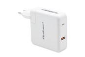 Mobile - Adapters & Chargers - Qoltec GaN FAST 51710 Nätadapter - 108 W - USB-A/USB-C - Vit - 51710