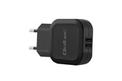 Mobile - Adapters & Chargers - Qoltec 50186 Nätadapter - 17 W - 2 x USB - Svart - 50186