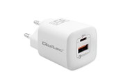 Mobile - Adapters & Chargers - Qoltec GaN-strömadapter 50763 - 35 W - USB-C och USB-A - Vit - 50763