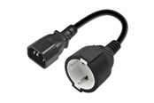 Strömkabel (extern) - Qoltec 53906 Nätadapter - IEC 60320 C14 till Schuko typ F - 15 cm - 53906