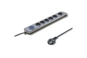 Strömkabel (extern) - Qoltec Quick switch 50165 Överspänningsskydd - 6 Typ F-uttag - 1.8 m - 3680 W - Grå - 50165