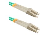 Nätverkskort (adaptrar osv.) - Qoltec LC/UPC multimode duplex patchkabel - 1 m - OM3 50/125 µm - Turkos - 54075